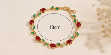 Gold Plated Multicolor Stones Studded Anti Tarnish Tulip Bracelet